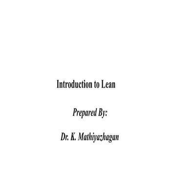 Lean - PPT (Lean manufacturing and six sigma)