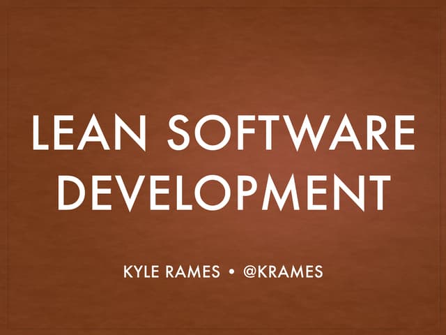 Lean software Development