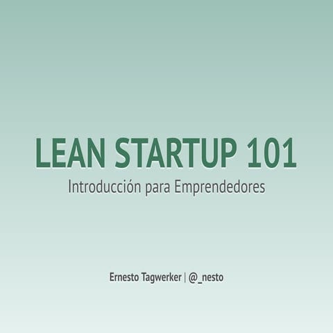 Lean Startup en Español