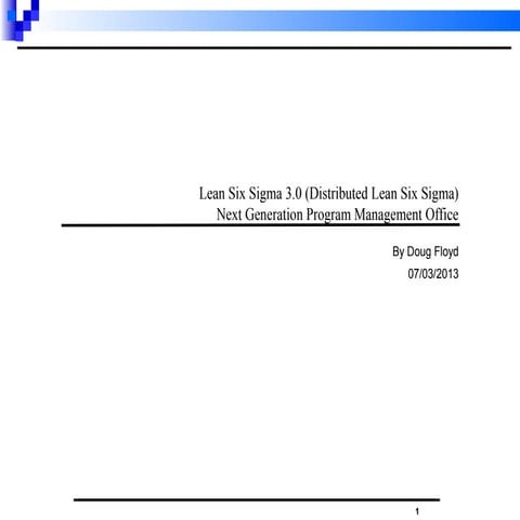 Lean 3.0 - Next Gen Lean Model - Doug Floyd