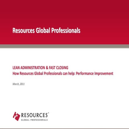 Lean Administration And Fast Closing