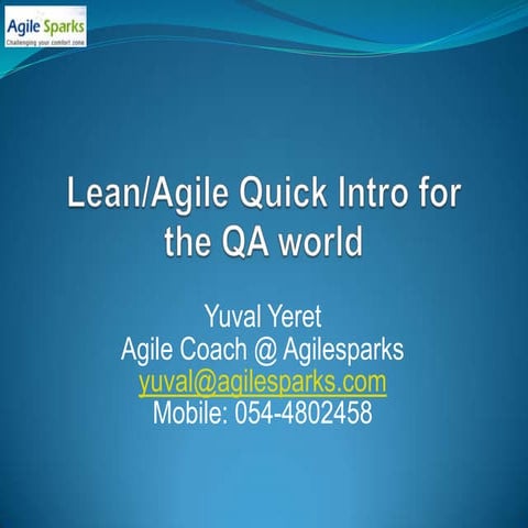 Lean Agile For Testers