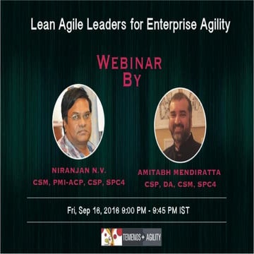 Lean Agile Leaders for Enterprise Agility