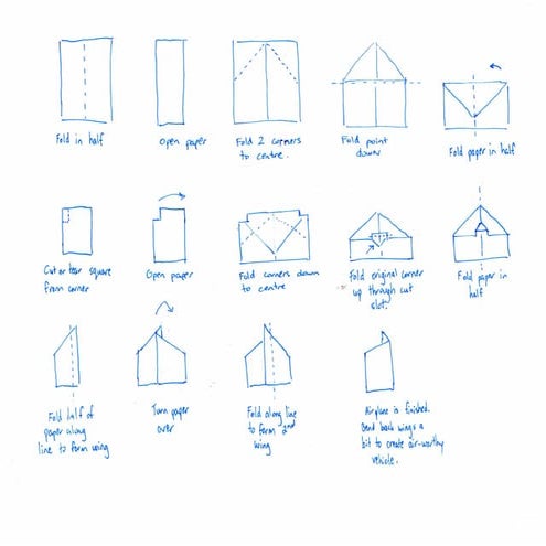 Lean Paper Airplane Folding Game