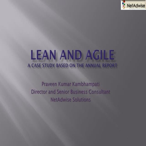Lean and agile   an AR based analysis of xyz chemicals