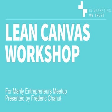 Lean canvas workshop