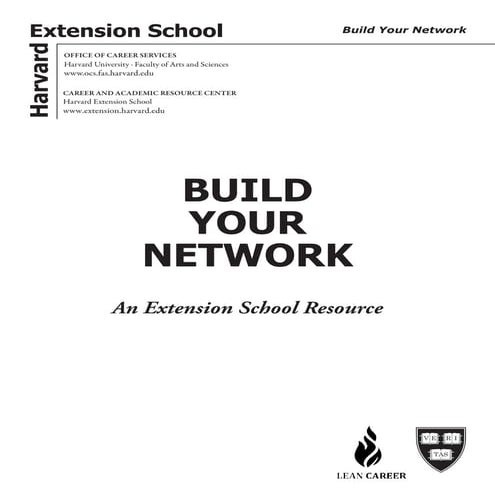[Lean career] build your network