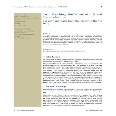 Lean Coaching: the Wheel of Life and Harada Method - A new approach from the ...