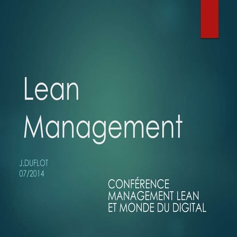 Conférence Lean & Digital | PPTX