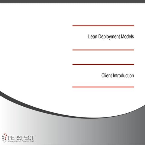 Lean Deployment Models - Perspect Management Consulting