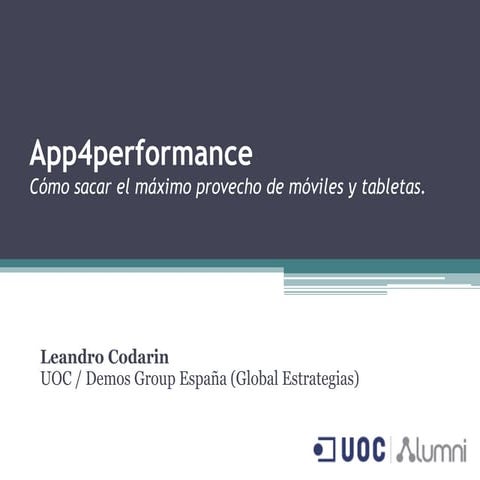 Leandro app4performance uoc alumni