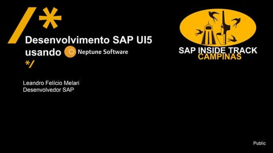 Desenvolvimento SAP UI5 usando Neptune