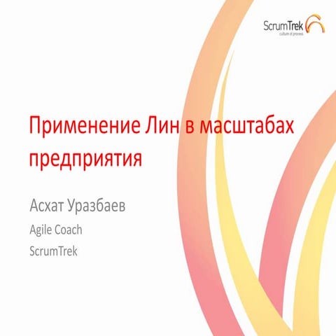 Применение принципов Lean в масштабах предприятия