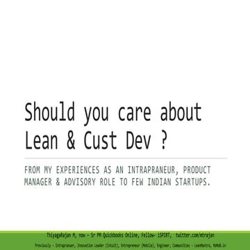 Should you care about Lean and Customer Dev