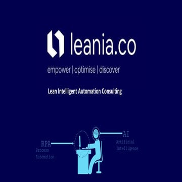 LeanIA consulting, an introduction to intelligent automation