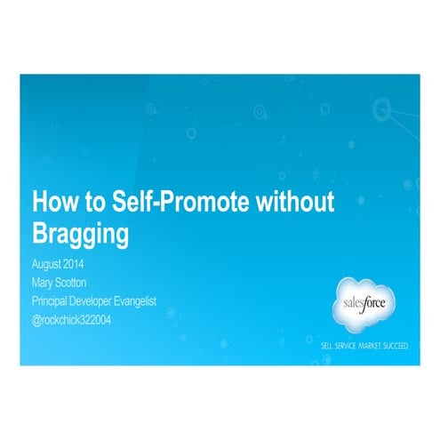 How to Self-Promote without Bragging (Lean In Circle)
