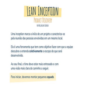 Lean inception
