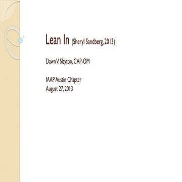 Lean In At IAAP Austin Chapter