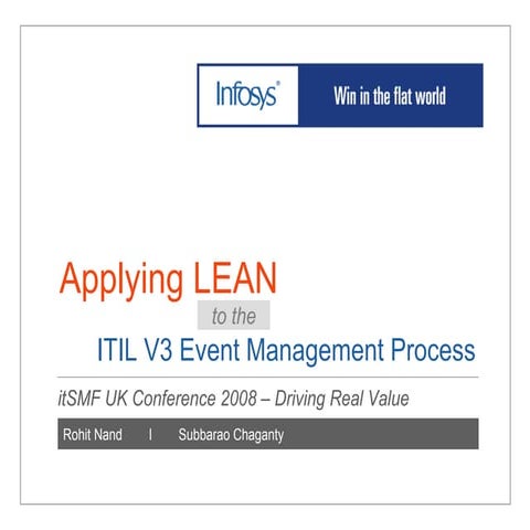 Lean Itil Event Management