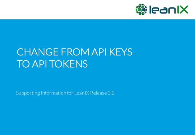 LeanIX New API Tokens | PDF | Internet | Computing