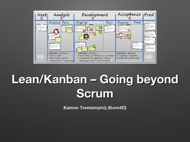 Lean/Kanban – Going beyond Scrum