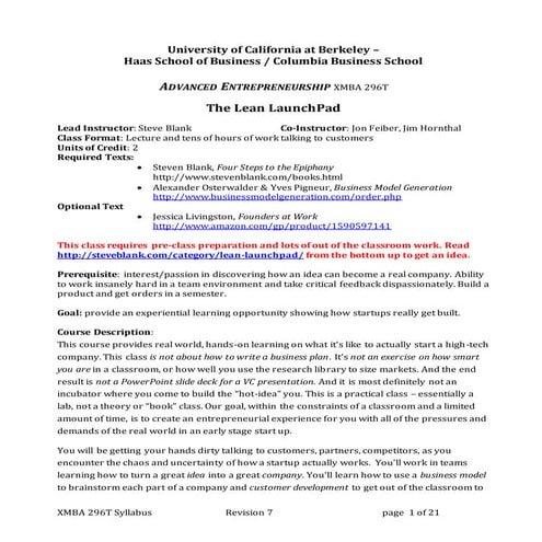 Lean launchpad berkeley columbia syllabus rev 7