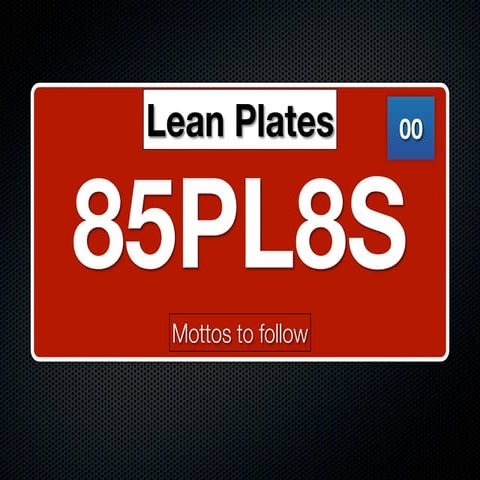 Lean License Plates