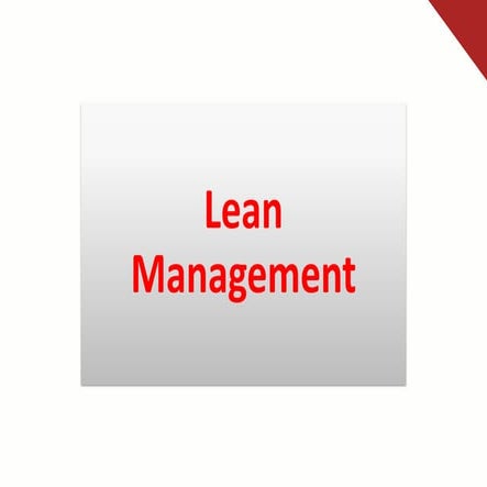 Lean Management | PPTX