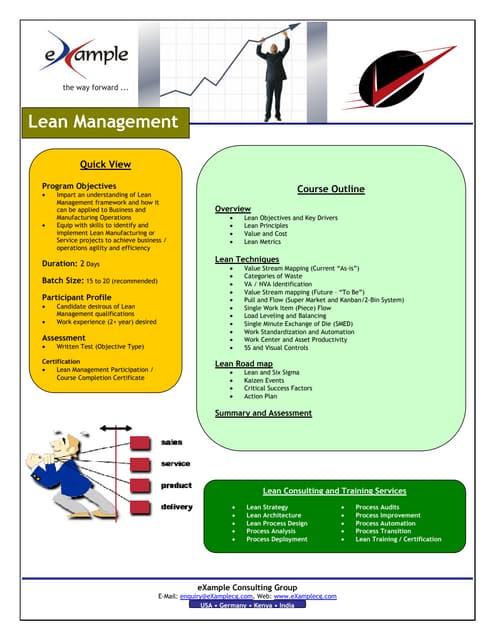 Lean Management Excellence Brochure