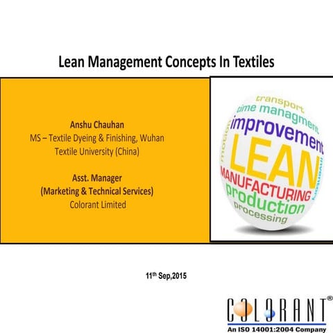 Lean management in textile processing