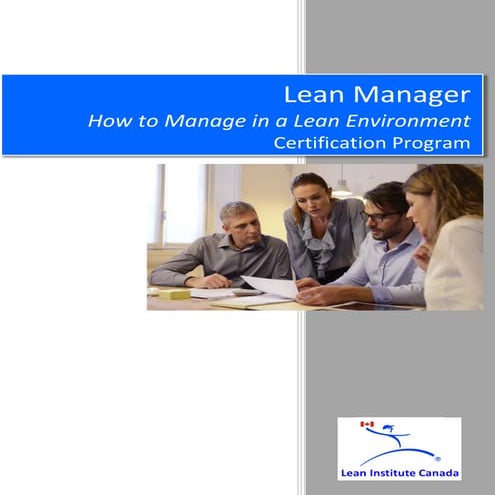Lean Manager Certification Program - January 2018