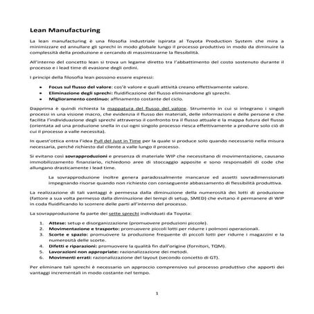 Lean Manufacturing