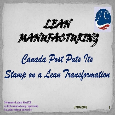 Lean manufacturing
