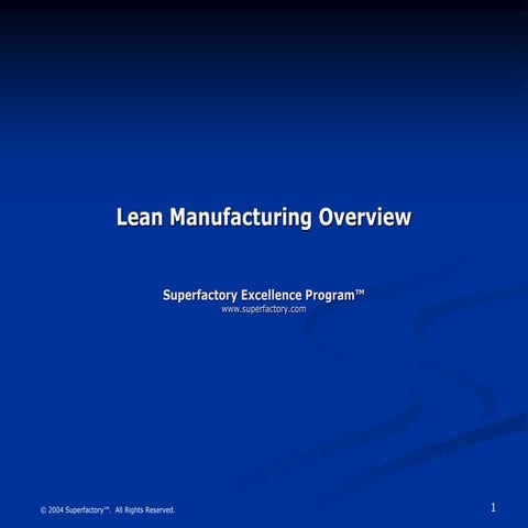 Lean manufacturing (1)