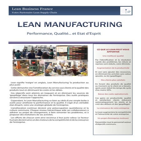 Lean Thinking - An Introduction to Lean | PDF