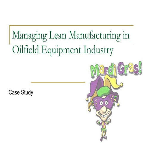 Lean manufacturing case study