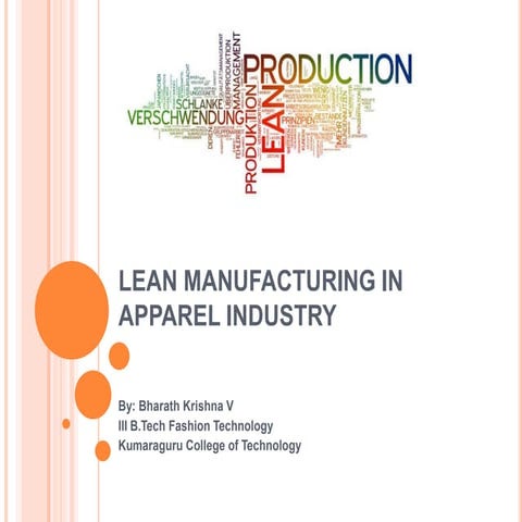 Lean manufacturing in apparel industries