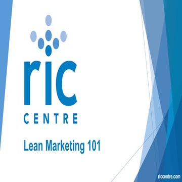 Lean marketing 101