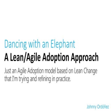 Lean Model for Enterprise Agile Adoption