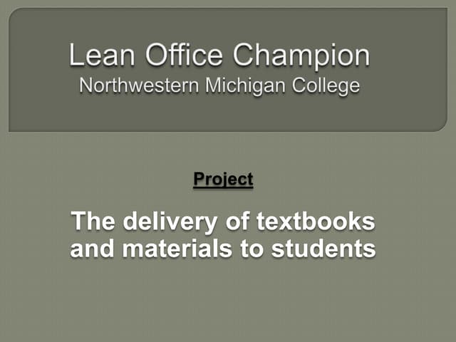 Lean office champion
