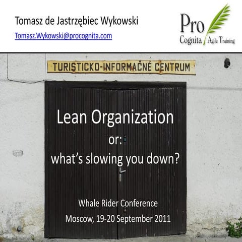 Lean organization (Tomasz De Jastrzebiec Wykowski)
