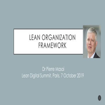 Lean organization framework by Pierre Masai