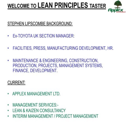 Level 2 certificate in lean organisation management techniques ...