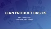 Lean product basics