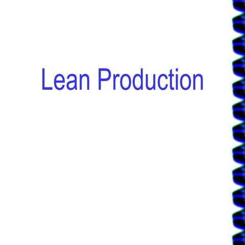 Lean Production With Jaguar Example