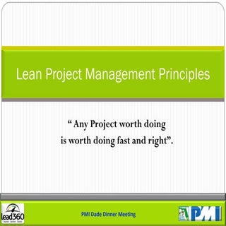Lean Project Management Principles 