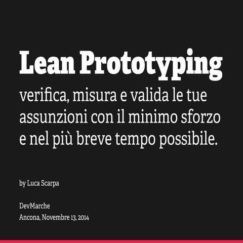 Lean Prototyping
