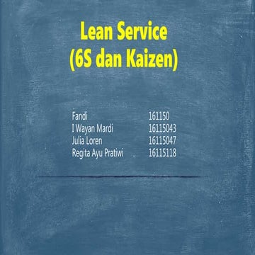 Lean service tools