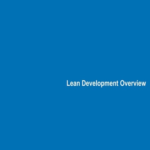 Lean Development Overview