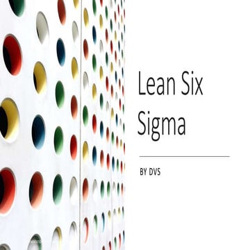 Lean six sigma